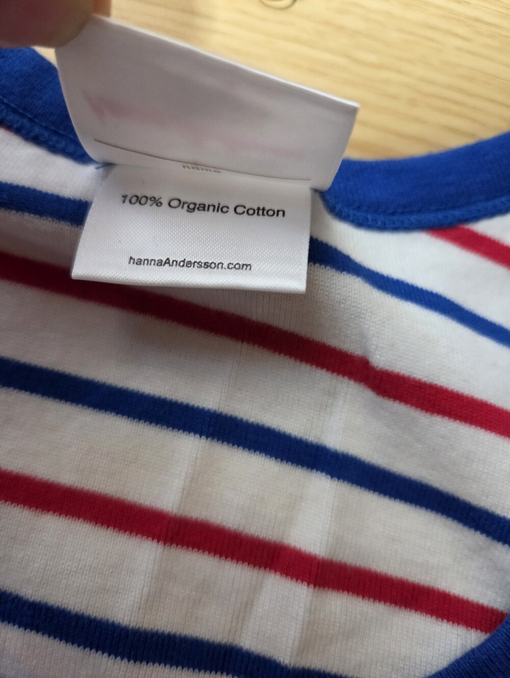 Hanna Andersson Organic Cotton Striped Henley Tank Dress Large Nautical ⛵️❤️ - Picture 9 of 11